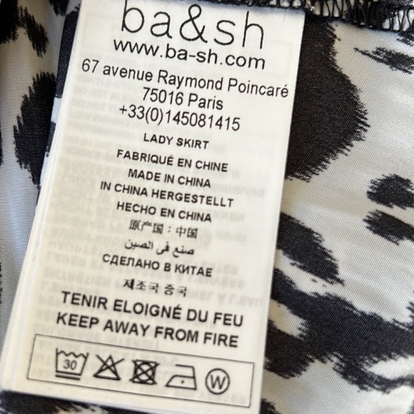 NWT BA&SH Animal Print JUPE OPERA MIDI Skirt - Picture 14 of 14